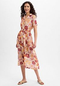 Sukienka maxi  Sawira Long Kobiety wiskoza pomarańczowa wzorzysty XL Ragwear