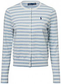 Kardigan  Kobiety Bawełna niebieski w paski XL Polo Ralph Lauren