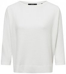 Koszulka z długim rękawem  Kayuma Kobiety biały wypukły wzór tkaniny 40 Someday damski