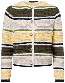 Kardigan  Kobiety Sztuczne włókno wielokolorowy/żółty/zielony/czarny w paski 44 zero