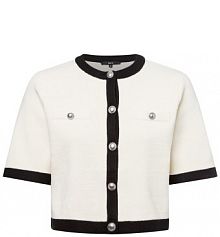 Kardigan  Kobiety Bawełna biały jednolity 44 zero