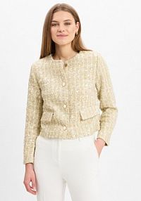 Krótka marynarka  Kobiety złoty wypukły wzór tkaniny 44 zero