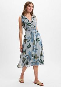 Letnia sukienka  Kobiety niebieska wzorzysty 34 zero