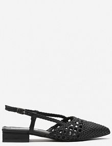 Czarne Ażurowe sandały Typu Slingback Ciaralin ciaodeo damskie