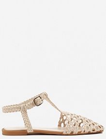 Beżowe sandały Ozdobione Szydełkowym Wzorem Linaritia c'm paris damskie