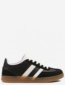 Czarne sneakersy w Stylu Klasycznych Tenisówek Zdobione Przeszyciami Ivelfia gowin damskie