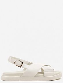 Białe sandały z Geometrycznymi Paskami Tolirielle c'm paris damskie