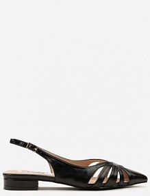 Czarne sandały Typu Slingback Ozdobione Wycięciami Tenosea ciaodeo damskie