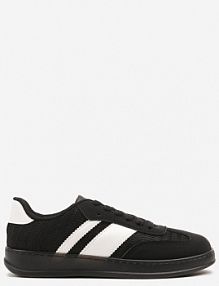 Czarne sneakersy Tenisówki Ozdobione Paskami Amodira c'm paris damskie