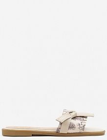 Beżowe klapki Ozdobione Plecionką i Supełkiem Polselia bestelle damskie