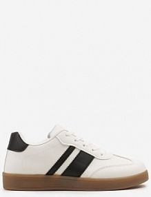 Białe sneakersy Typu Tenisówki Ozdobione Paskami Amolana c'm paris damskie