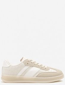 Beżowe sneakersy Tenisówki Ozdobione Paskami Amodira c'm paris damskie