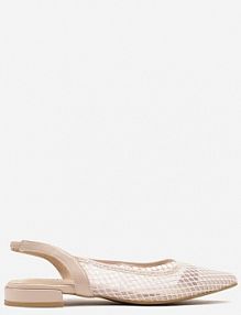 Beżowe sandały Typu Slingback z Siateczkową Cholewką Gallevia c'm paris damskie