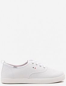 Biało-Różowe Klasyczne tenisówki Vices ze Sznurowaną Cholewką Telisara ballada damskie