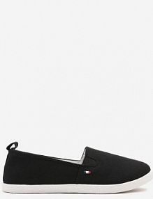 Czarno-Białe tenisówki Vices o Klasycznym Wsuwanym Fasonie z Elastycznymi Wstawkami Telaviela ballada damskie