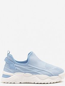 Jasnoniebieskie Siateczkowe Buty Sportowe sneakersy Wsuwane Zdobione Tłoczeniami Nusadela ballada damskie