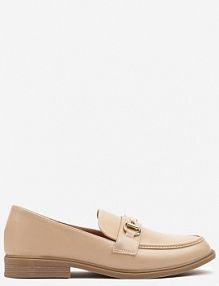 Beżowe mokasyny w Klasycznym Stylu Zdobione Metaliczną Aplikacją Ralvia fashion damskie