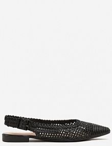 Czarne sandały Szydełkowe z Noskiem w Szpic i Odkrytą Piętą Tillissea fashion damskie