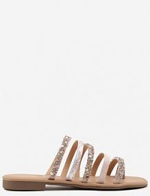 Różowe klapki Ozdobione Paskami Lunaviaella marquiiz damskie