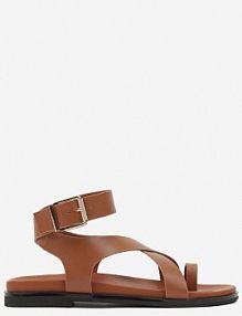 Jasnobrązowe sandały Japonki w Stylu Rzymianek Perraza c'm paris damskie