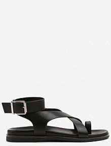 Czarne sandały Japonki w Stylu Rzymianek Perraza c'm paris damskie