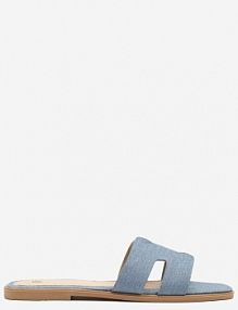 Niebieskie klapki Ozdobione Wycięciami Alinntia l.day damskie