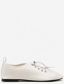 Białe półbuty ze Sznurowaniem ze Stoperem Julirine c'm paris damskie