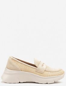 Wielokolorowe półbuty na Platformie Ozdobione Plecionką Fallesa Renee damskie