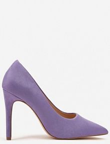 Ciemnofioletowe szpilki Vices ze Skórzaną Wkładką w Klasycznym Stylu Vennael Renee