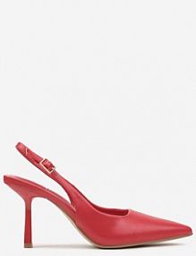 Czerwone Klasyczne sandały Szpilki Slingback ze Szpiczastym Noskiem Saniffia cink me