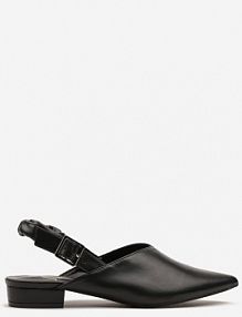 Czarne sandały z Noskiem w Szpic z Zapięciem na Sprzączkę Jenadenna cink me damskie