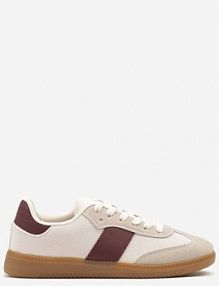 Beżowo-Bordowe sneakersy Tenisówki w Kultowym Stylu Neolithaen ideal damskie