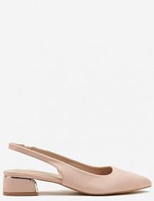 Różowe sandały Typu Slingback z Metaliczną Ozdobą Helmio ballada