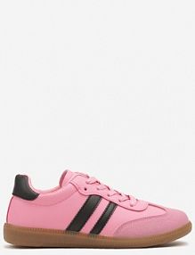 Różowe sneakersy Sportowe Tenisówki z Modnymi Przeszyciami i Paskami Zarelna confly damskie