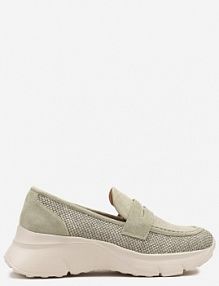 Zielone półbuty na Tłoczonej Platformie Eraviella Renee damskie