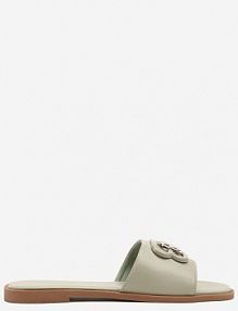 Zielone klapki z Ozdobą na Pasku Ronimea ideal damskie