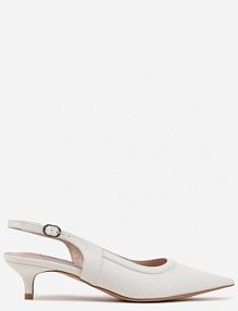 Białe Plecione czółenka na Kaczuszce z Odkrytą Piętą Zelreina ciaodeo