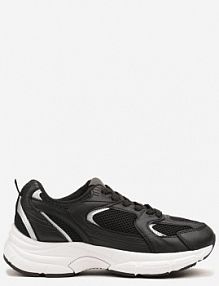 Czarne sneakersy na Grubej Podeszwie z Cholewką z Siateczką Zollexia Renee damskie