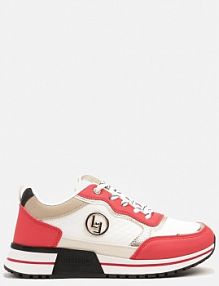 Biało-Czerwone sneakersy z Metaliczną Ozdobą Firamia Renee damskie