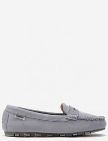 Jasnoniebieskie Płaskie mokasyny o Klasycznym Fasonie z Przeszyciem Wenniva Renee damskie