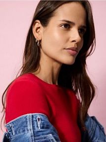 Zestaw kolczyków w kształcie serca Reserved złote 058CP-GLD