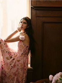 Asymetryczna sukienka w kwiaty Reserved 079EE-MLC