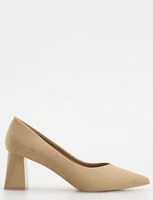 Czółenka na słupku Reserved beżowe 122CQ-02X