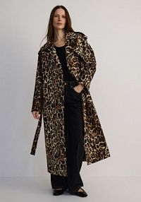 Bawełniany dwurzędowy trencz z paskiem Reserved 128EN-MLC