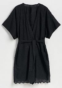 Ponczo we wzory Reserved czarne 132CP-99X