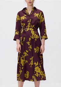 Koszulowa sukienka midi z paskiem Reserved 223FH-MLC