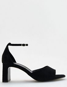 Sandały na słupku Reserved czarne damskie 313CR-99X