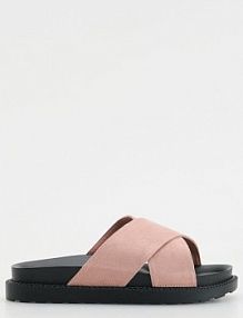 Klapki z szerokimi paskami Reserved różowe damskie 347CR-30X