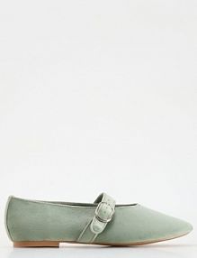 Baleriny z regulowanym paskiem Reserved oliwkowe 352CP-81X