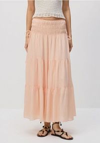 Spódnica z wiskozą Reserved pomarańczowa 364FB-24X